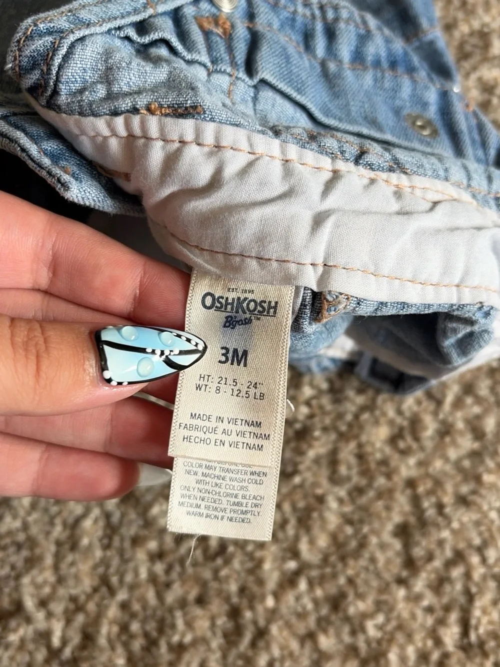 Vintage Oshkosh bgosh denim kids overall dress